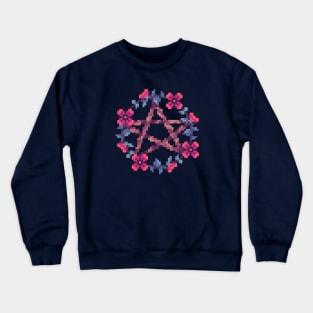 Floral Pentagram Crewneck Sweatshirt